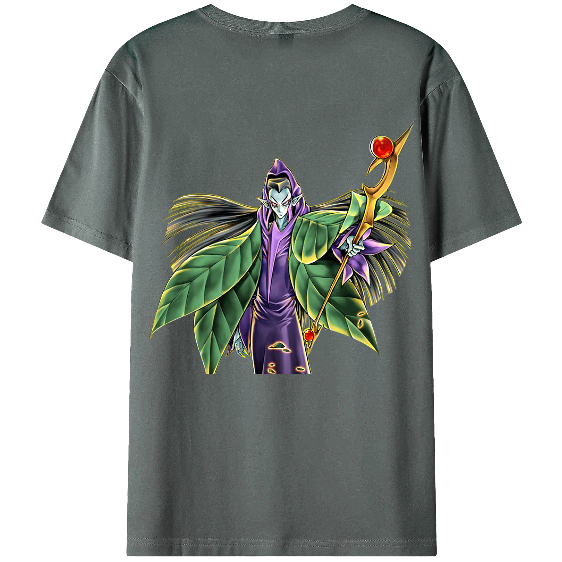 （画像用） 遊☆戯☆王 Yu-Gi-Oh! 綿100％ メンズ半袖Tシャツ（バックプリント） 通気性